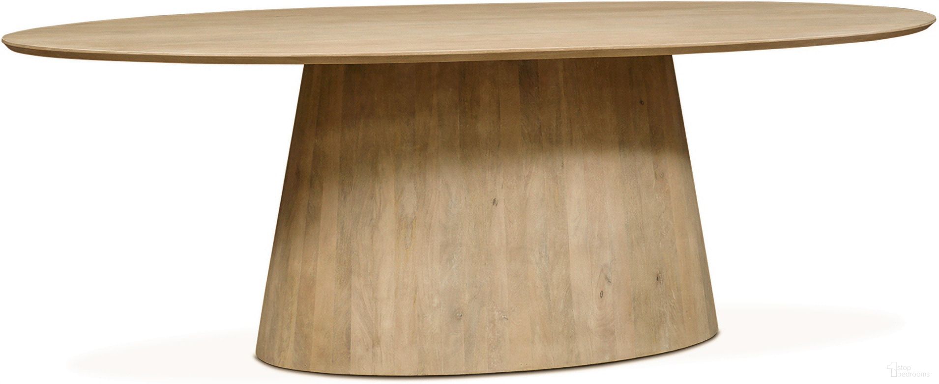 Calabasas 86 Inch Oval Dining Table In Natural White