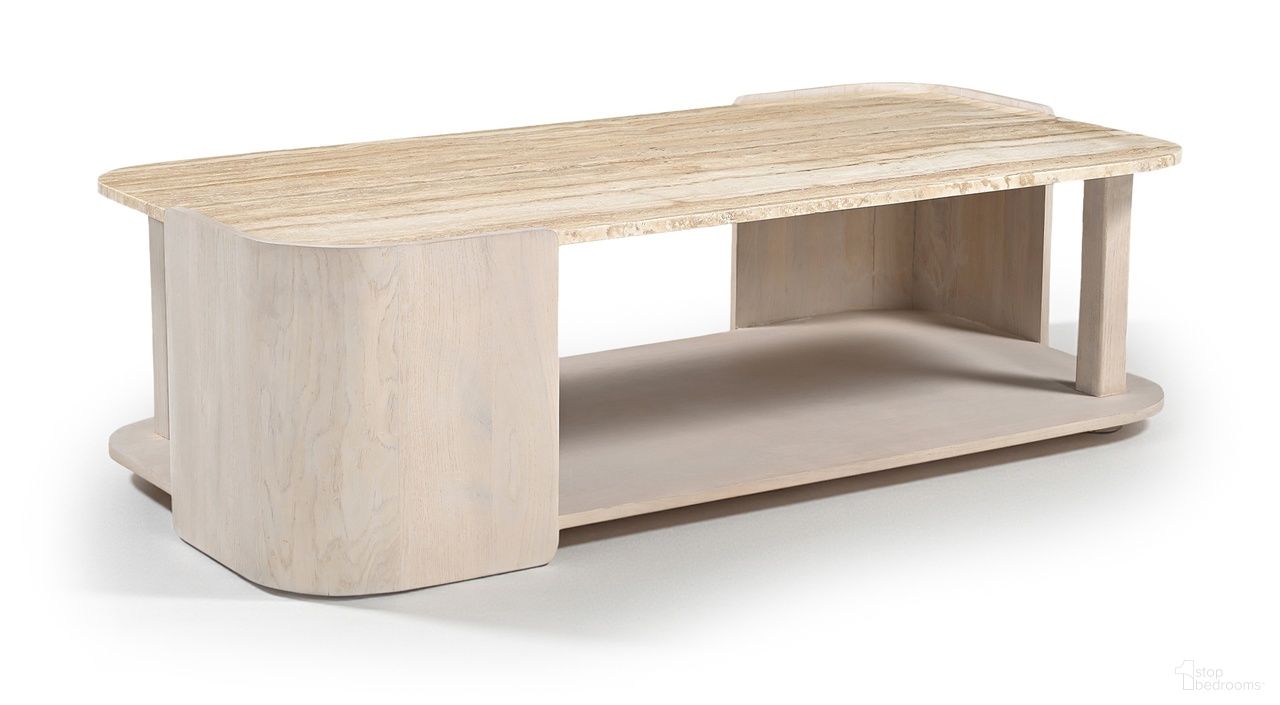 The appearance of Calabria Marble and Oak Wood Coffee Table In Beige and Cream designed by Meridian in the modern / contemporary interior design. This beige/cream piece of furniture  was selected by 1StopBedrooms from Calabria Collection to add a touch of cosiness and style into your home. Sku: 77045Cream-CT. Material: Marble.