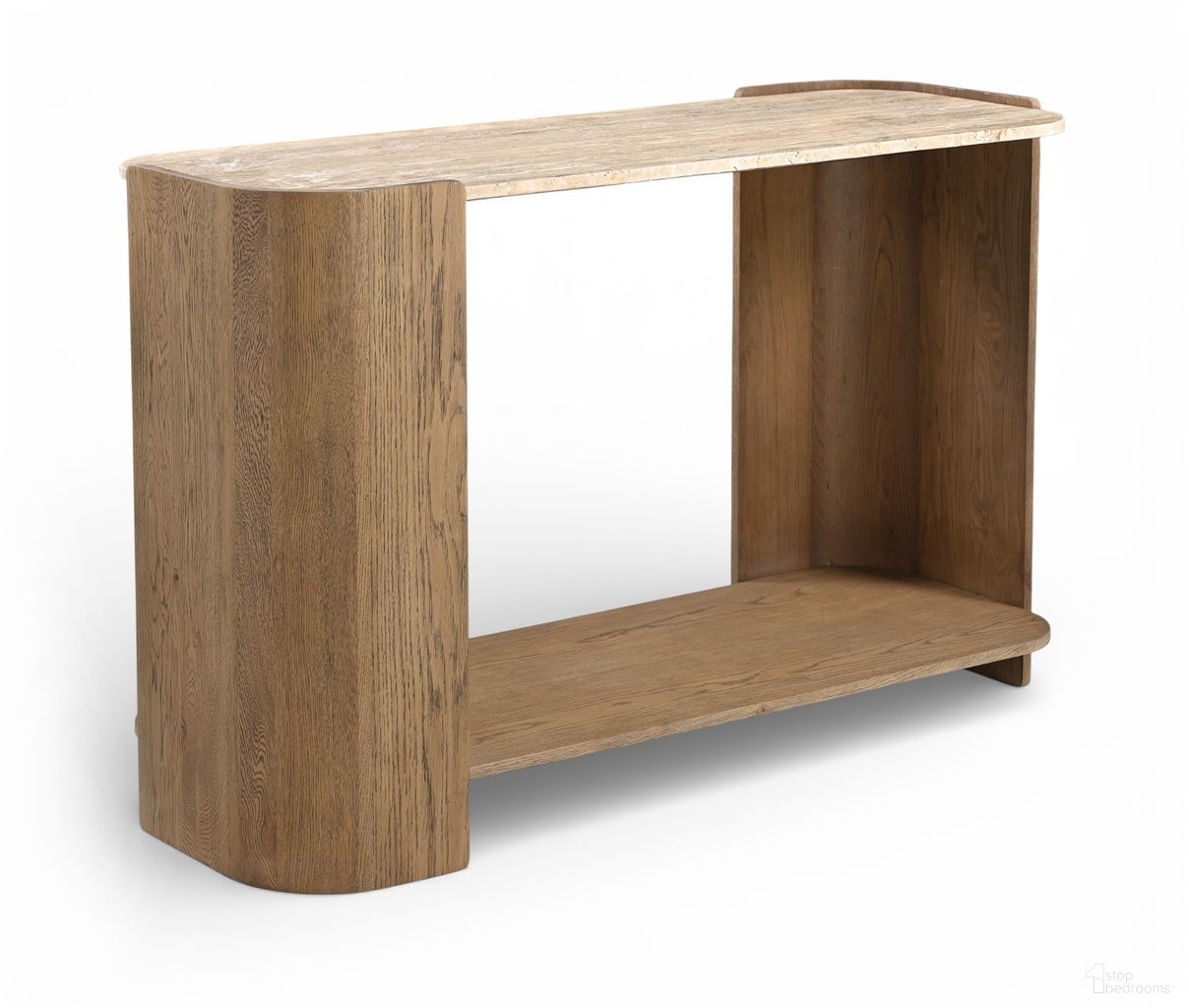 The appearance of Calabria Marble and Oak Wood Console Table In Beige and Brown designed by Meridian in the modern / contemporary interior design. This beige and brown piece of furniture  was selected by 1StopBedrooms from Calabria Collection to add a touch of cosiness and style into your home. Sku: 77045Brown-ST Box 1/2 (Top);77045Brown-ST Box 2/2 (Base). Material: Marble.