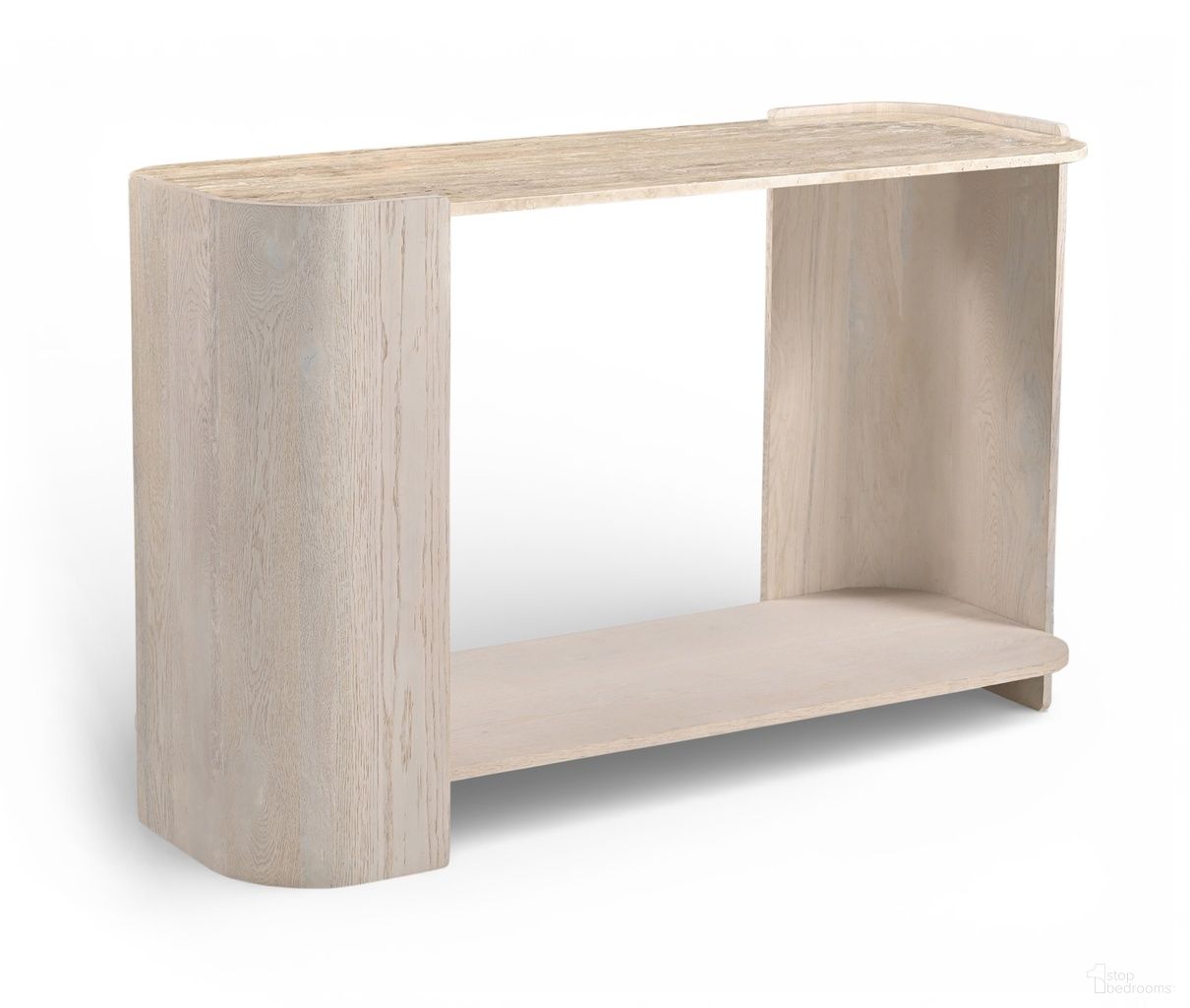 The appearance of Calabria Marble and Oak Wood Console Table In Beige and Cream designed by Meridian in the modern / contemporary interior design. This beige/cream piece of furniture  was selected by 1StopBedrooms from Calabria Collection to add a touch of cosiness and style into your home. Sku: 77045Cream-ST Box 1/2 (Top);77045Cream-ST Box 2/2 (Base). Material: Marble.