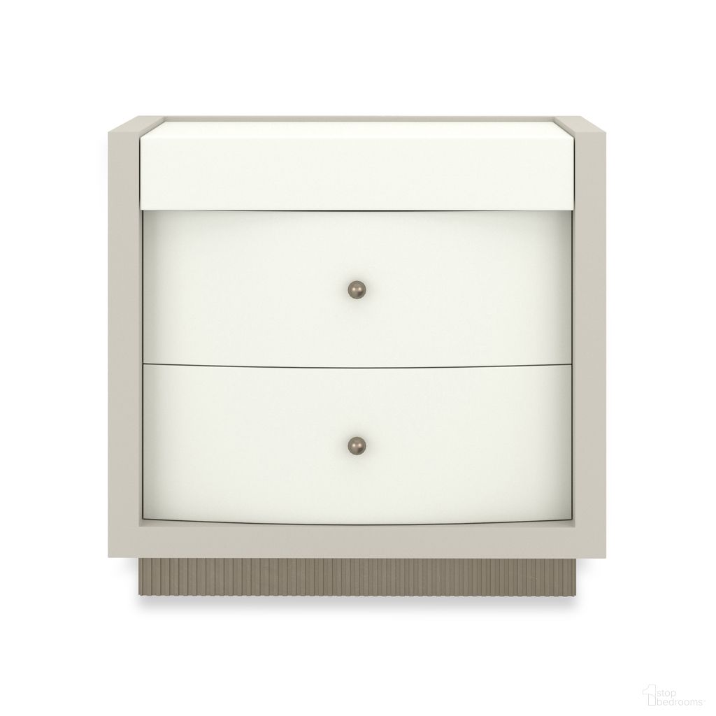 The appearance of Calais Nightstand In Cream designed by Caracole in the modern / contemporary interior design. This cream piece of furniture  was selected by 1StopBedrooms from Calais Collection to add a touch of cosiness and style into your home. Sku: CLA-424-061. Material: Poplar.