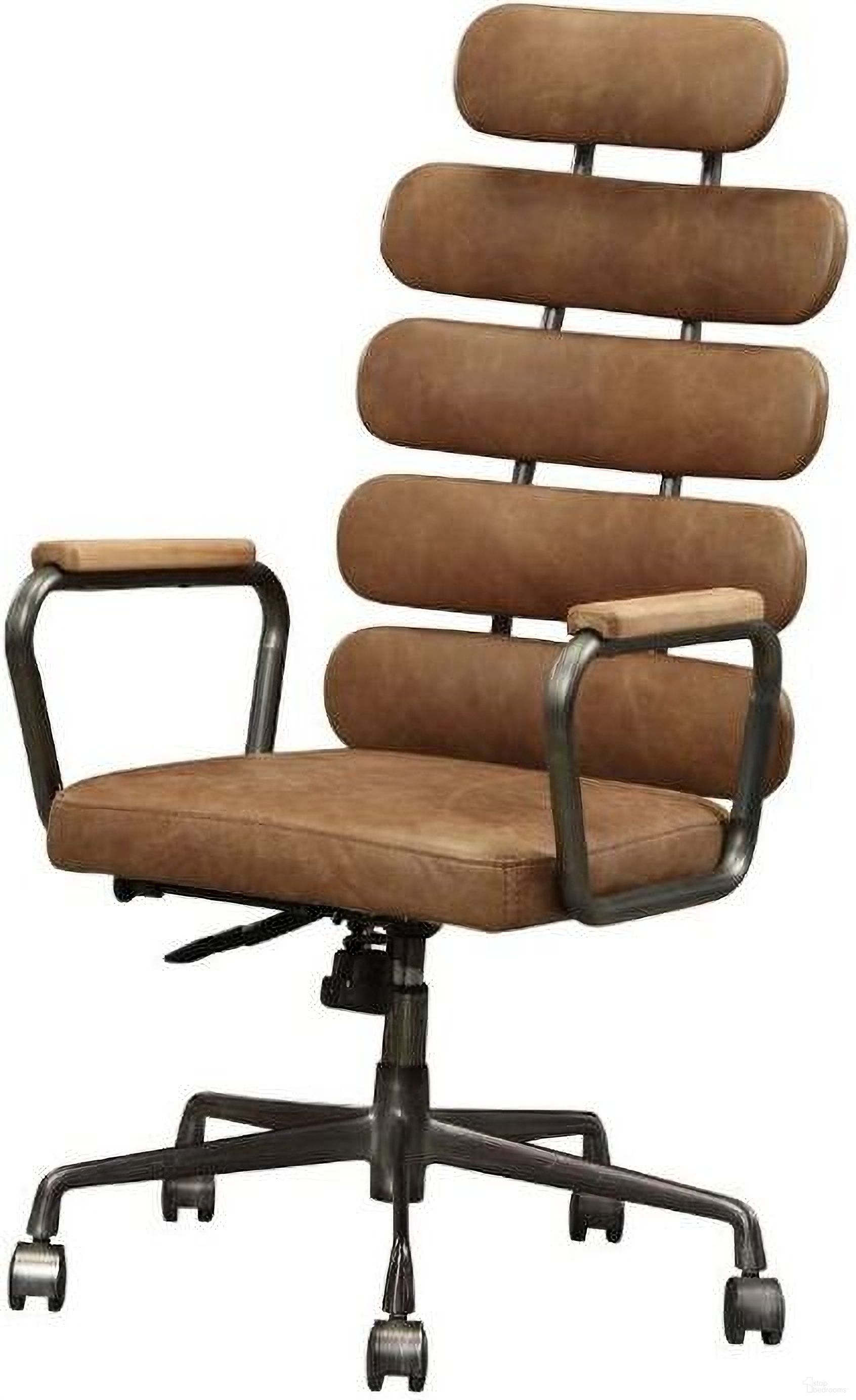 Calan Office Chair In Retro Brown Top Grain Leather