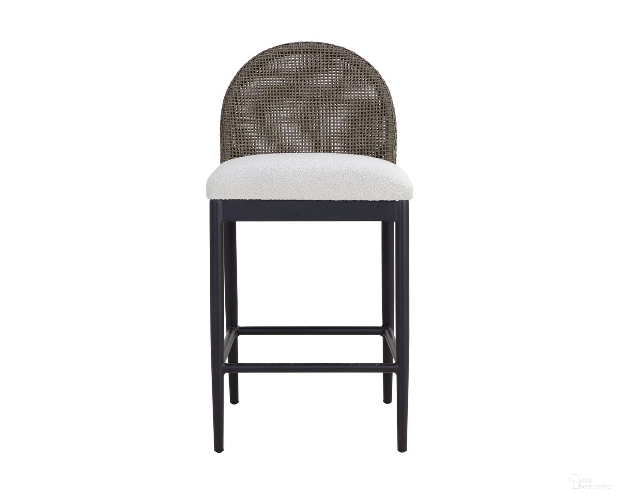Calandri Counter Stool In Black and Louis Cream