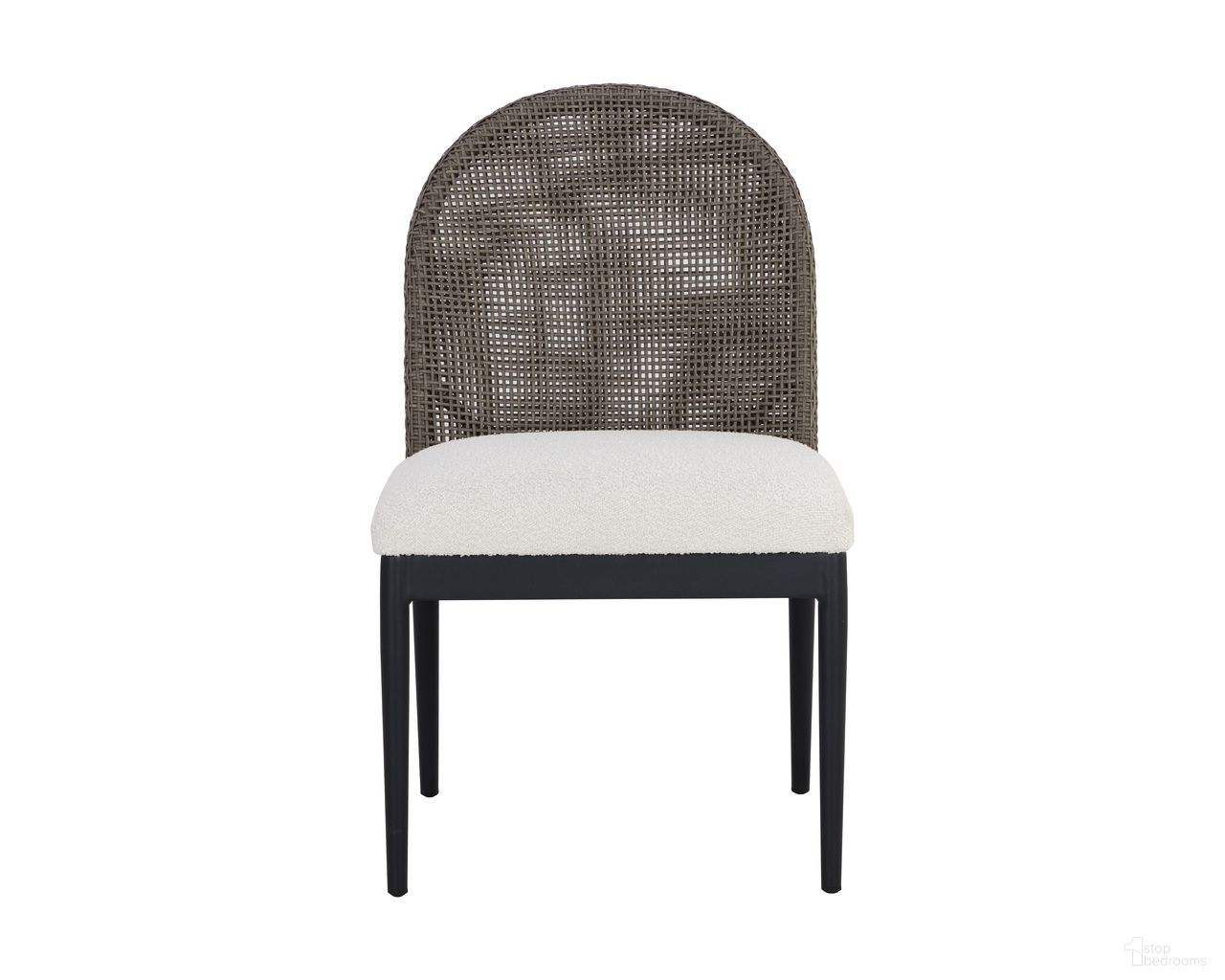 Calandri Dining Chair Set of 2 In Black and Louis Cream