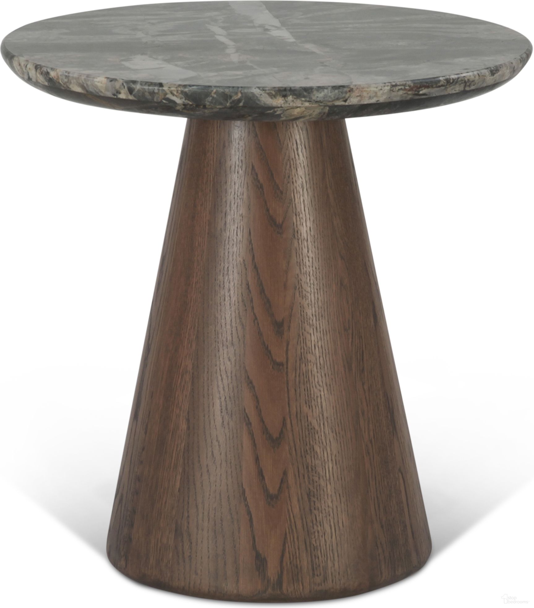 The appearance of Caldera Side Table In Lava Marble and Dark Oak designed by Home Trends and Design in the modern / contemporary interior design. This lava piece of furniture  was selected by 1StopBedrooms from Caldera Collection to add a touch of cosiness and style into your home. Sku: ZWCALSTLMDO. Material: Lava Marble.