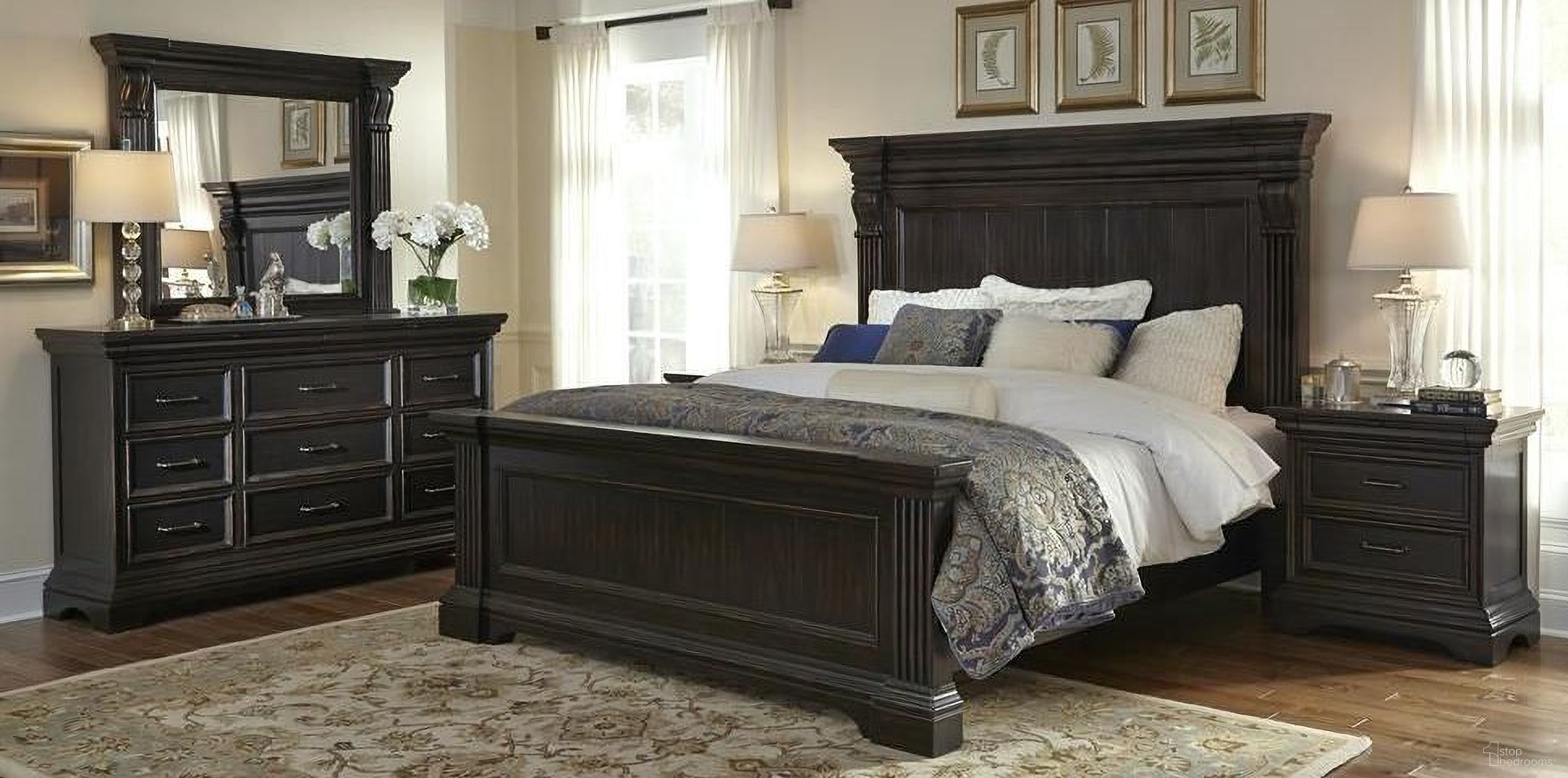 The appearance of Caldwell Storage Bedroom Set In Brown designed by Pulaski in the traditional interior design. This brown piece of furniture  was selected by 1StopBedrooms from Caldwell Collection to add a touch of cosiness and style into your home. Sku: P012172;P012180;P012183;P012140. Bed Size: King. Material: Rubberwood.