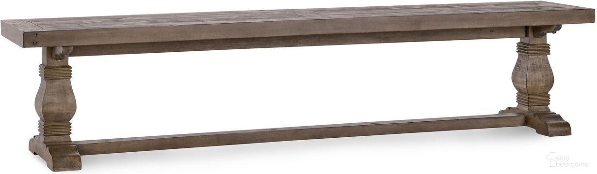 The appearance of Caleb 83 Inch Bench In Distressed Brown designed by Classic Home in the transitional interior design. This distressed brown piece of furniture was selected by 1StopBedrooms from Caleb Collection to add a touch of cosiness and style into your home. Sku: 53003801. Material: Reclaimed Pine.