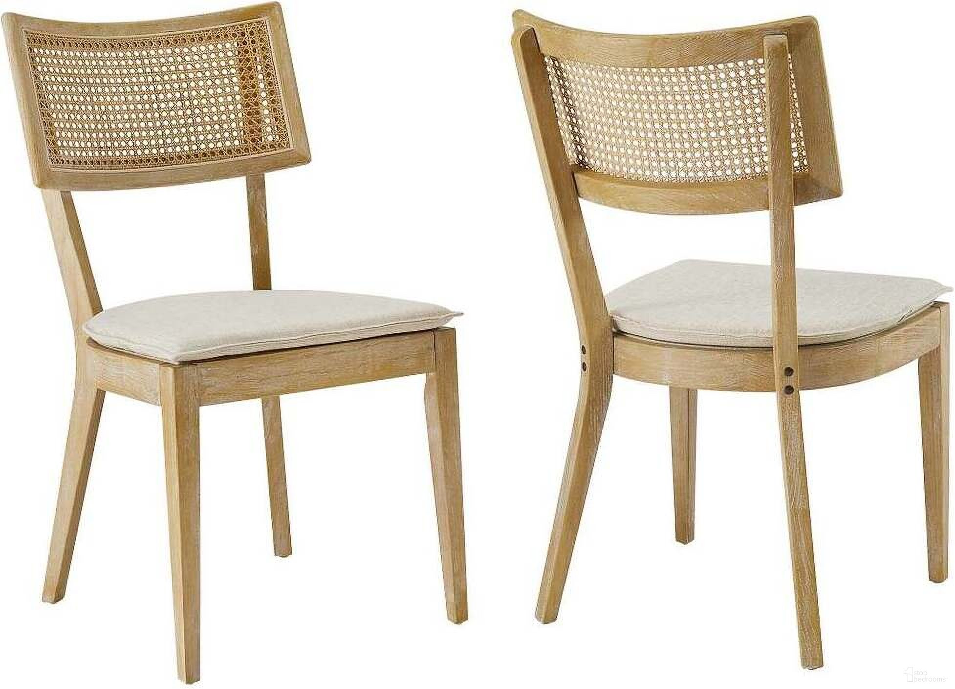 The appearance of Caledonia Fabric Upholstered Wood Dining Chair Set of 2 In Gray and Beige designed by Modway in the country / farmhouse interior design. This gray and beige piece of furniture  was selected by 1StopBedrooms from Caledonia Collection to add a touch of cosiness and style into your home. Sku: EEI-6080-GRY-BEI. Material: Wood. Chair Type: Side Chair.