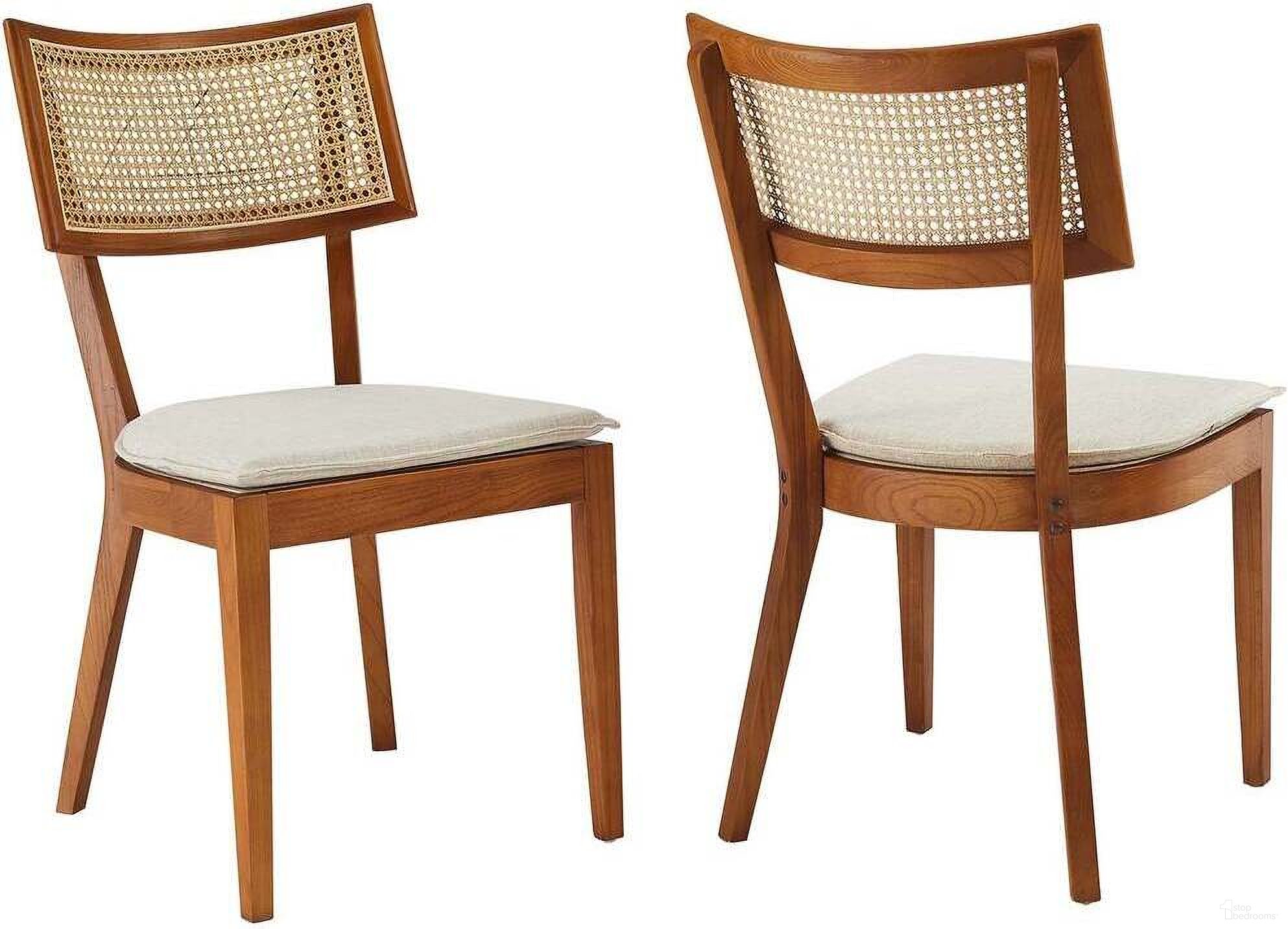 The appearance of Caledonia Fabric Upholstered Wood Dining Chair Set of 2 In Walnut and Beige designed by Modway in the country / farmhouse interior design. This walnut and beige piece of furniture was selected by 1StopBedrooms from Caledonia Collection to add a touch of cosiness and style into your home. Sku: EEI-6080-WAL-BEI. Material: Wood. Chair Type: Side Chair.