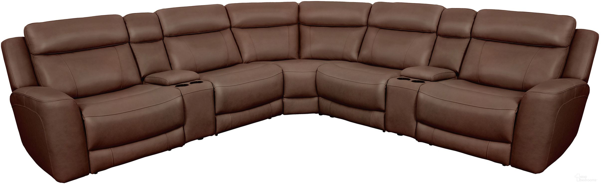 The appearance of Calgary 7-Piece Sectional In Autumn Umber designed by Parker House in the traditional interior design. This autumn umber piece of furniture was selected by 1StopBedrooms from Calgary Collection to add a touch of cosiness and style into your home. Sku: MCGR#811LPH-ATUB;MCGR#810PH-ATUB;MCGR#850-ATUB;MCGR#840-ATUB;MCGR#860-ATUB;MCGR#860-ATUB;MCGR#811RPH-ATUB. Material: Top Grain Leather.