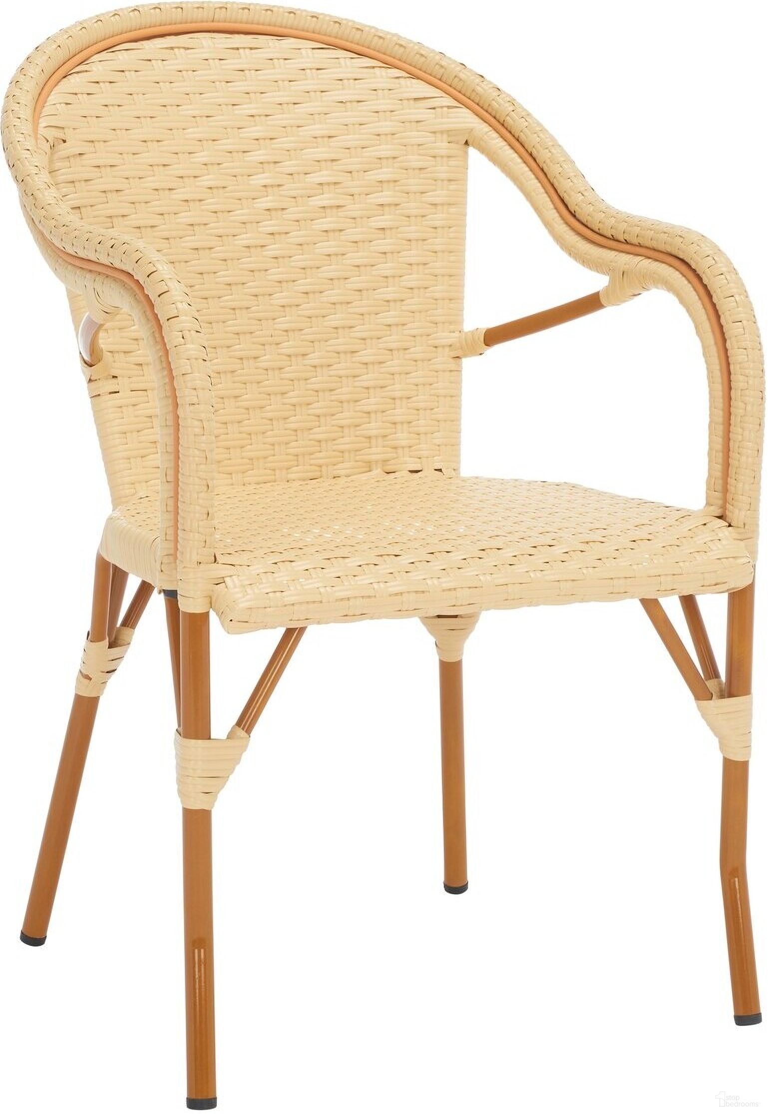 The appearance of California Armchair Set of 2 in Natural designed by Safavieh in the modern / contemporary interior design. This natural piece of furniture was selected by 1StopBedrooms from California Collection to add a touch of cosiness and style into your home. Sku: PAT7531A-SET2. Material: Aluminum.
