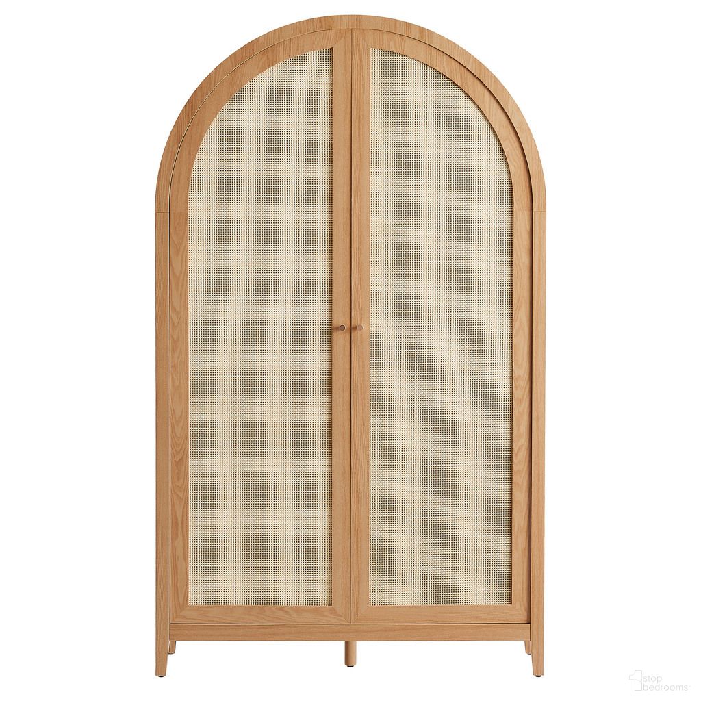 The appearance of Calista 79 Inch Tall Wide Rattan Arched Storage Cabinet In Natural designed by Modway in the modern / contemporary interior design. This natural piece of furniture was selected by 1StopBedrooms from Calista Collection to add a touch of cosiness and style into your home. Sku: EEI-7294-NAT-1;EEI-7294-NAT-2. Material: Rattan.