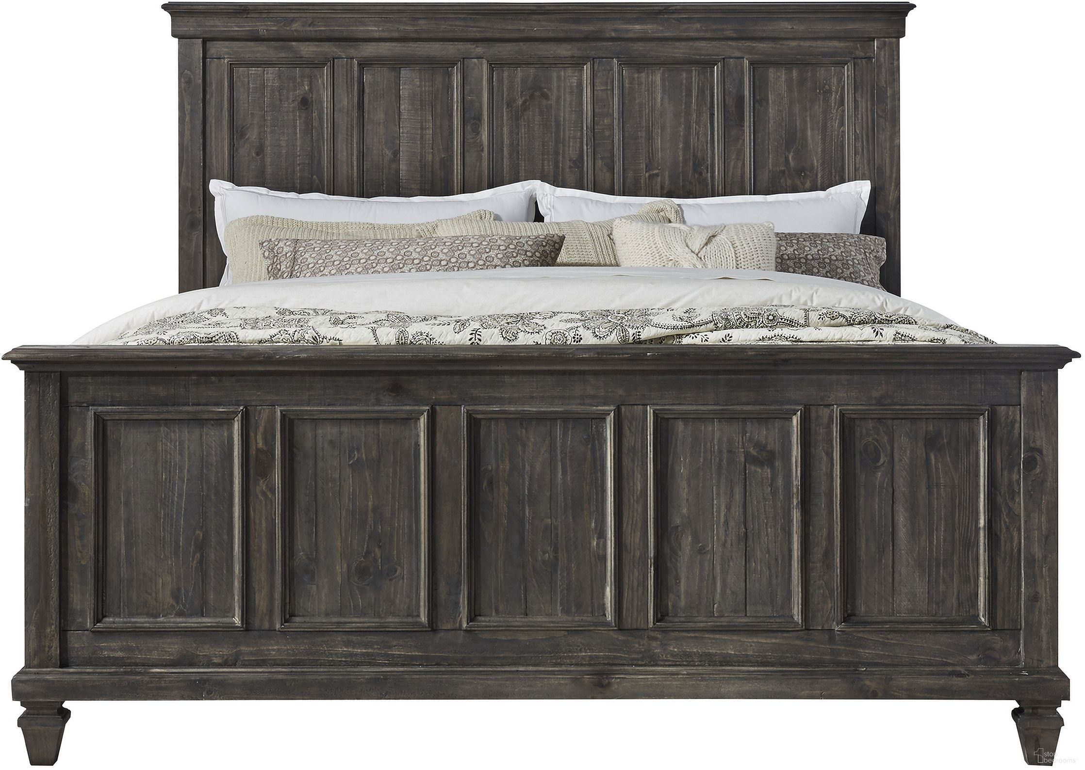 The appearance of Calistoga Queen Panel Bed In Weathered Charcoal designed by Magnussen in the transitional interior design. This weathered charcoal piece of furniture was selected by 1StopBedrooms from Calistoga Collection to add a touch of cosiness and style into your home. Sku: B2590-54F;B2590-54H;B2590-54R. Bed Type: Panel Bed. Bed Size: Queen. Material: Pine.