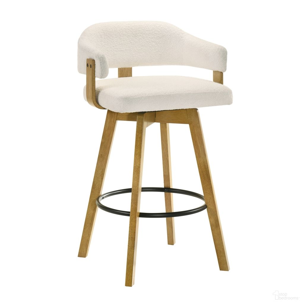 The appearance of Callah Bar Height Bar Stool In Amber Glow and White designed by Armen Living in the modern / contemporary interior design. This amber glow and white piece of furniture was selected by 1StopBedrooms from Callah Collection to add a touch of cosiness and style into your home. Sku: LCCLBAWHLO30. Material: Polyester.