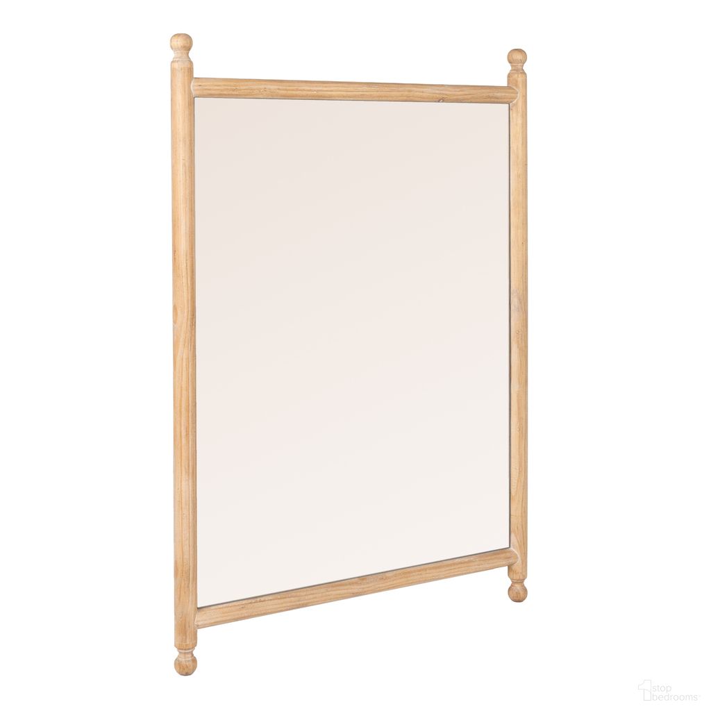 The appearance of Callahan Rectangular Wall Mirror with Dowel Frame In Natural designed by Rowena Interiors in the modern / contemporary interior design. This natural piece of furniture  was selected by 1StopBedrooms from Callahan Collection to add a touch of cosiness and style into your home. Sku: EC2277. Material: MDF.