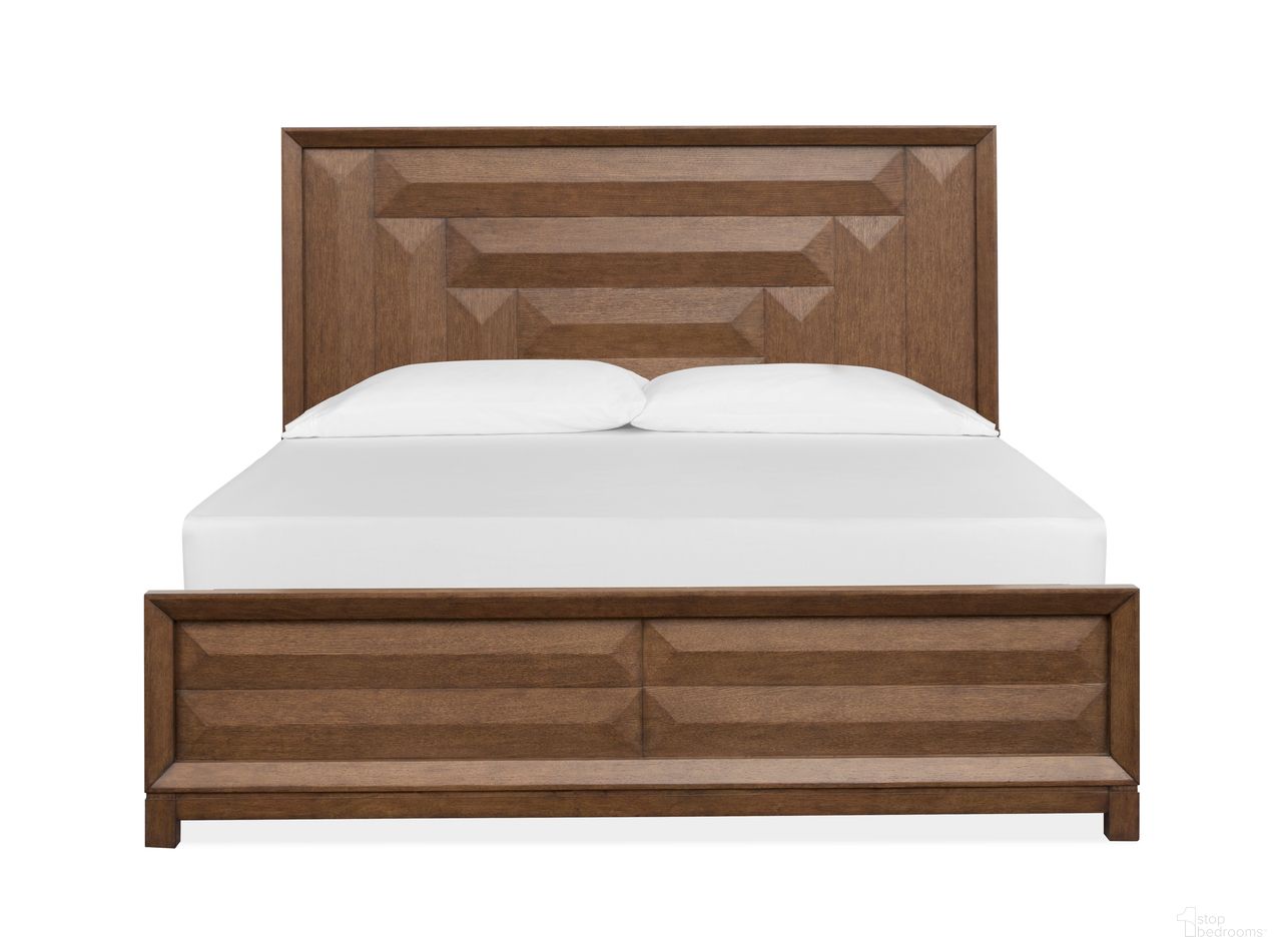 Callisto King Panel Bed In Bourbon Brown