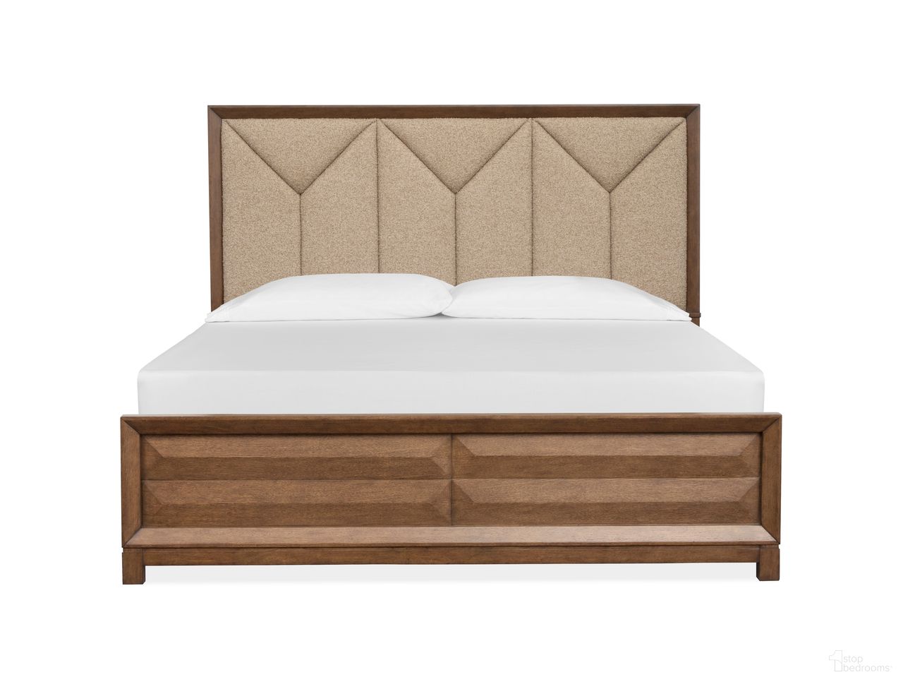 Callisto Queen Upholstered Panel Bed In Bourbon Brown