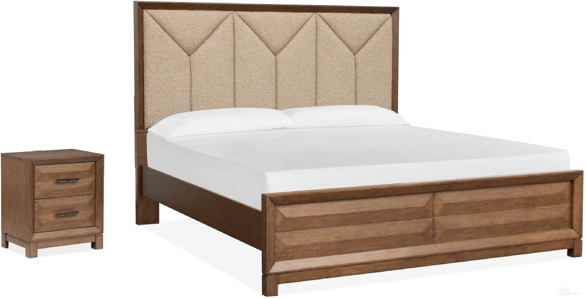 Callisto Upholstered Panel Bedroom Set In Bourbon Brown