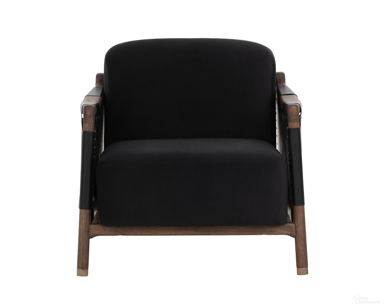 Calloway Lounge Chair In Abbington Black and Onyx