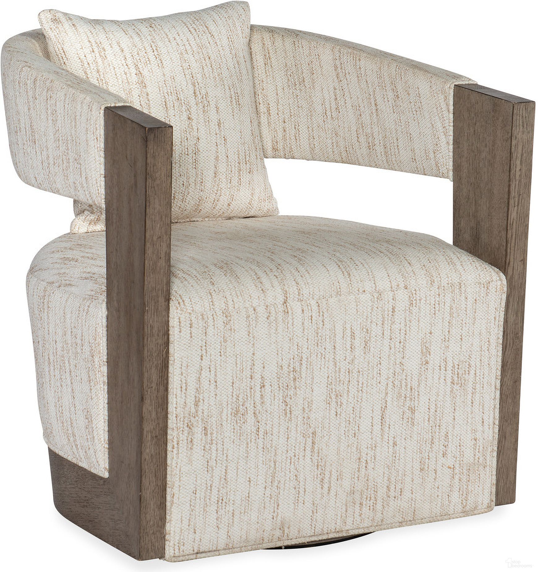 The appearance of Calloway Peak Swivel Chair designed by Hooker in the modern / contemporary interior design. This beige piece of furniture was selected by 1StopBedrooms from CC Collection to add a touch of cosiness and style into your home. Sku: CC202-SW-485. Material: Oak Veneer.