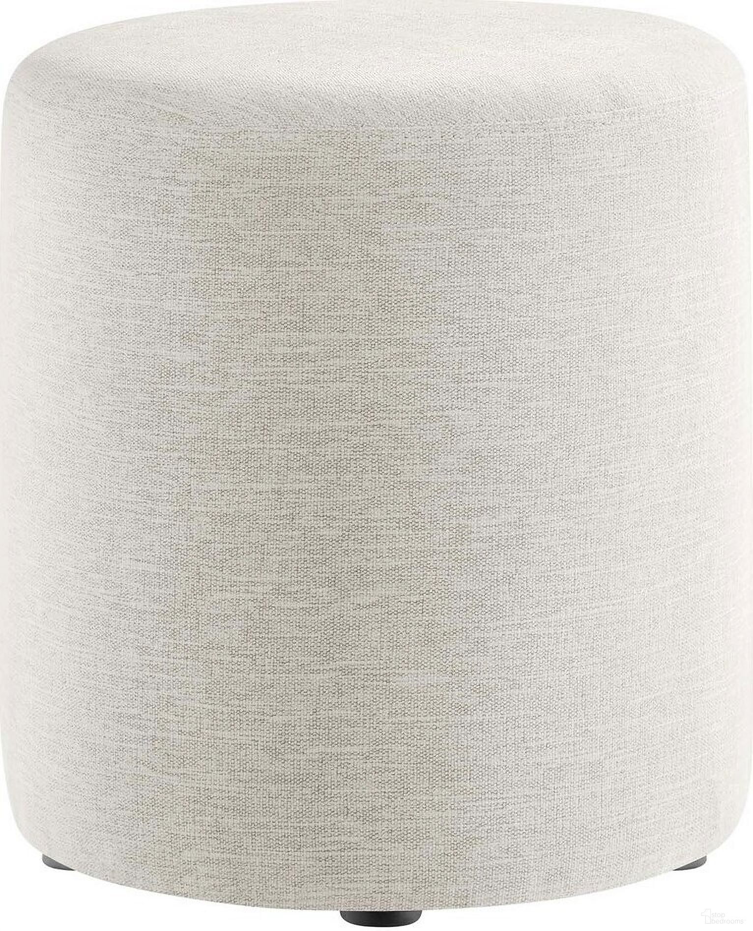 The appearance of Callum 16 Inch Woven Heathered Fabric Upholstered Round Ottoman In Ivory designed by Modway in the modern / contemporary interior design. This ivory piece of furniture was selected by 1StopBedrooms from Callum Collection to add a touch of cosiness and style into your home. Sku: EEI-6651-HEI. Material: Plywood.
