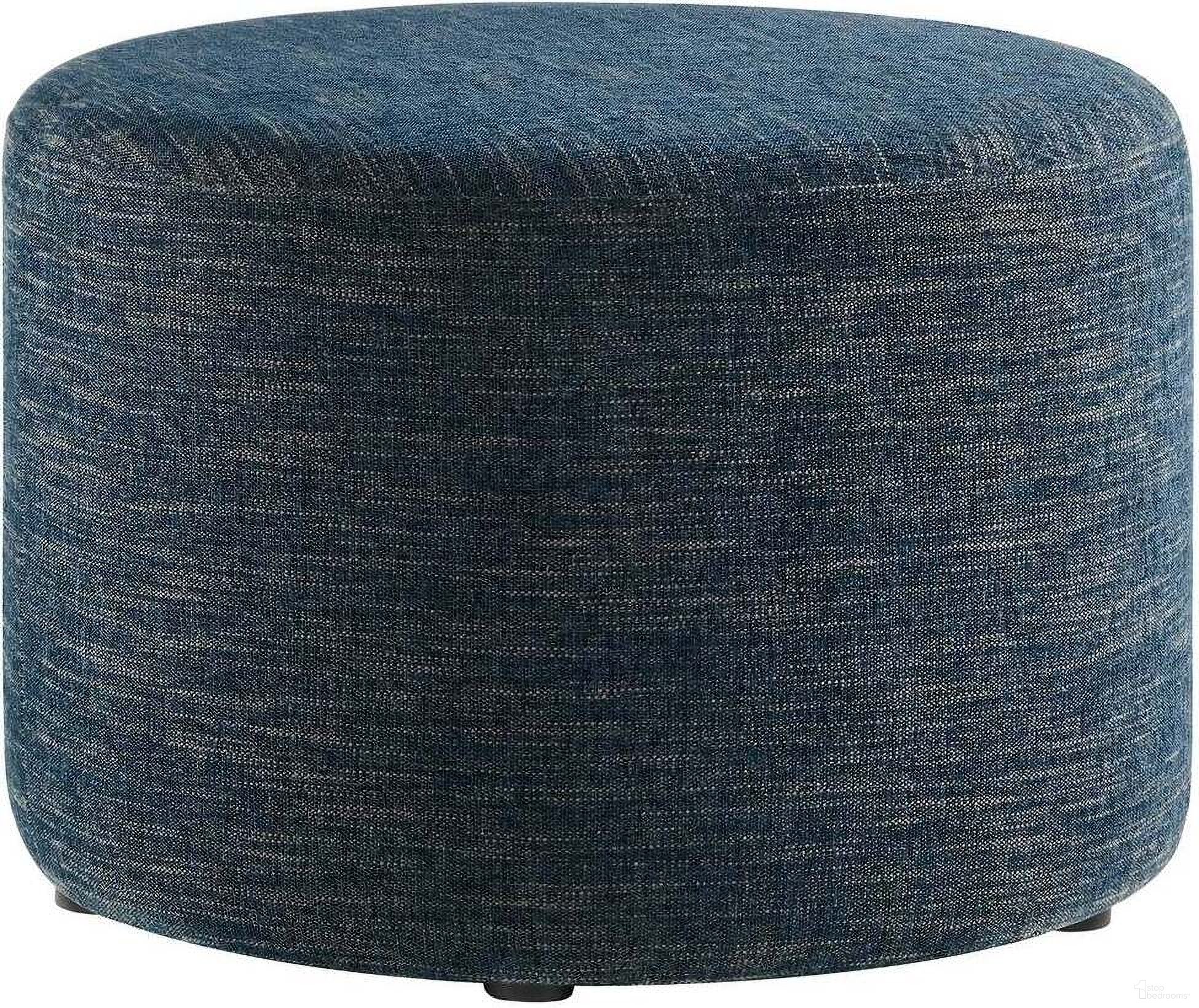 The appearance of Callum 23 Inch Woven Heathered Fabric Upholstered Large Round Ottoman In Azure designed by Modway in the modern / contemporary interior design. This azure piece of furniture was selected by 1StopBedrooms from Callum Collection to add a touch of cosiness and style into your home. Sku: EEI-6645-HEA. Material: Plywood.