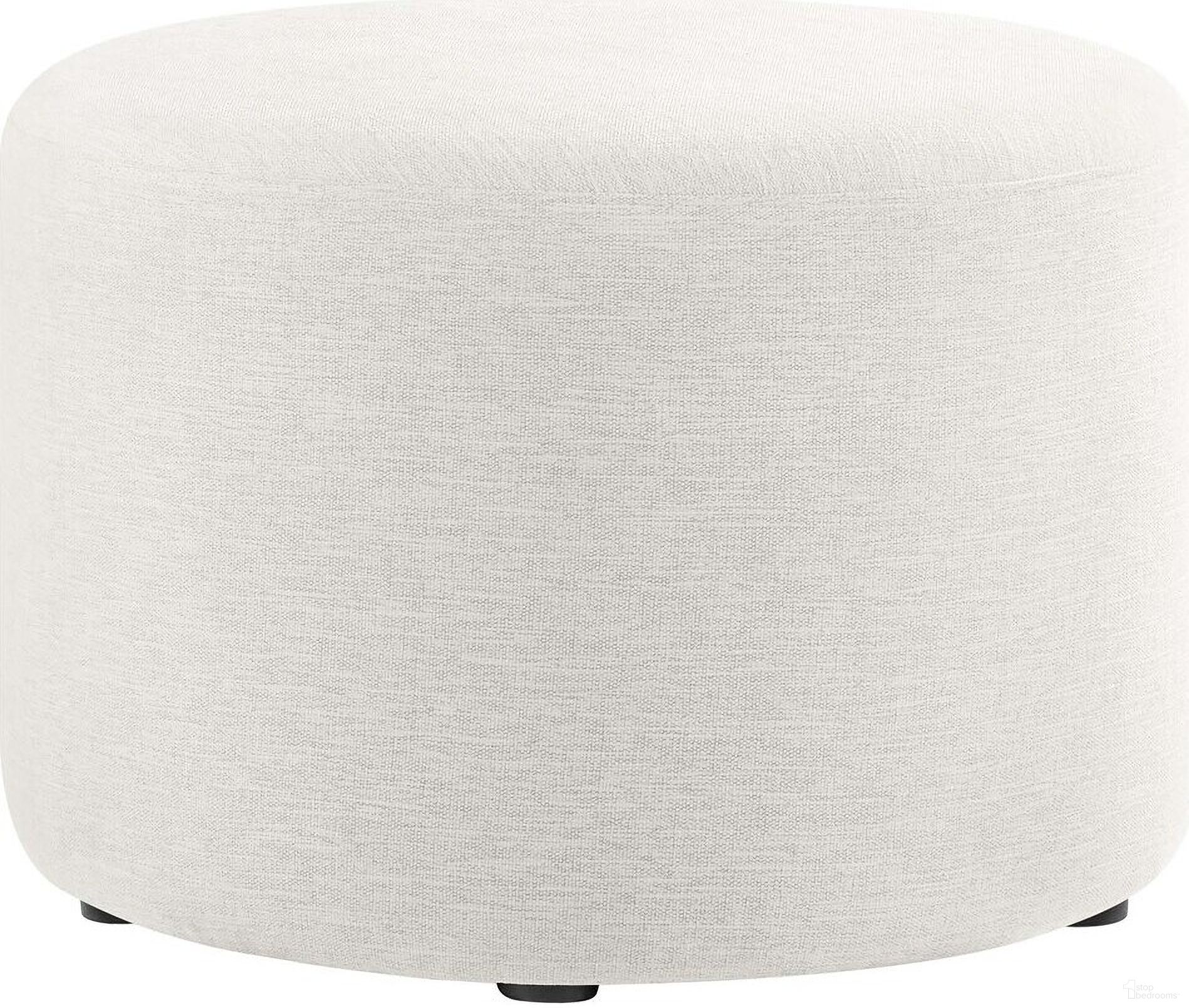 The appearance of Callum 23 Inch Woven Heathered Fabric Upholstered Large Round Ottoman In Ivory designed by Modway in the modern / contemporary interior design. This ivory piece of furniture  was selected by 1StopBedrooms from Callum Collection to add a touch of cosiness and style into your home. Sku: EEI-6645-HEI. Material: Plywood.