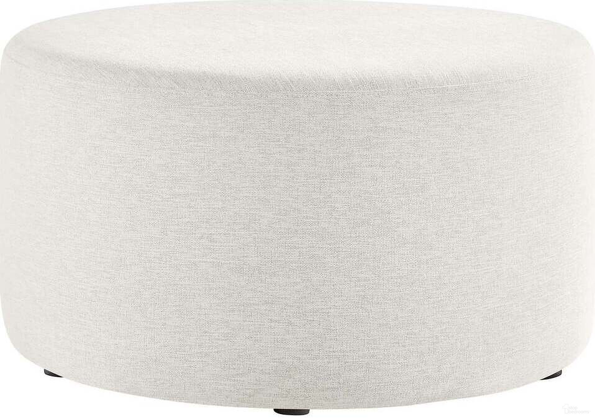 The appearance of Callum 29 Inch Woven Heathered Fabric Upholstered Large Round Ottoman In Ivory designed by Modway in the modern / contemporary interior design. This ivory piece of furniture was selected by 1StopBedrooms from Callum Collection to add a touch of cosiness and style into your home. Sku: EEI-6647-HEI. Material: Plywood.