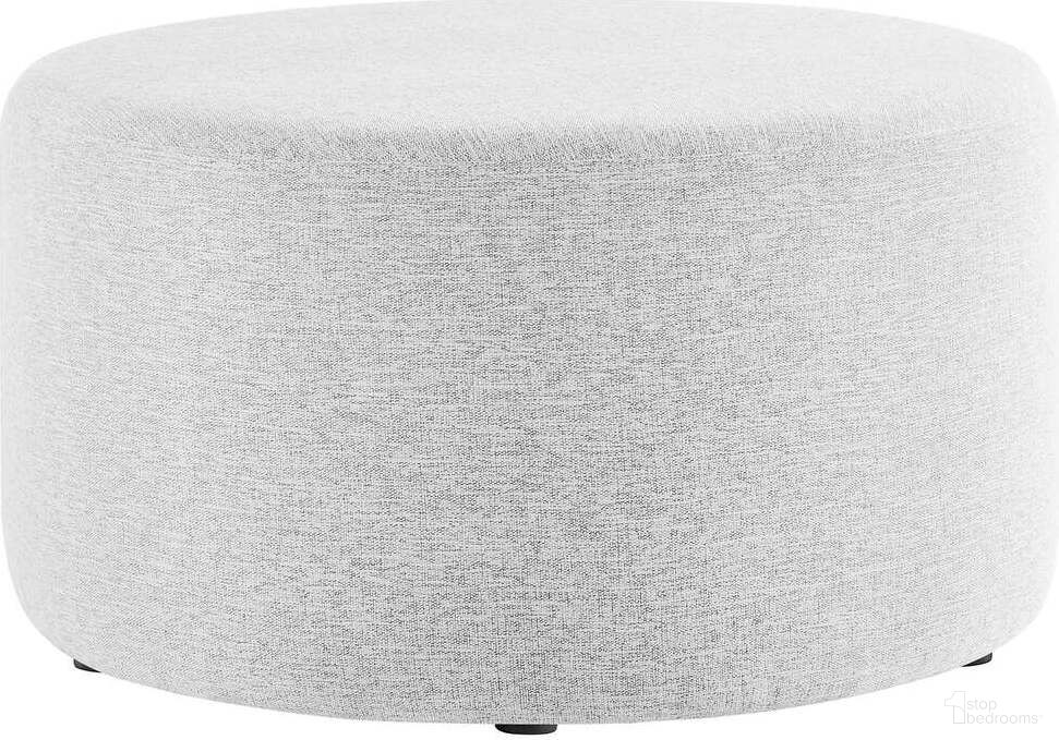 The appearance of Callum 29 Inch Woven Heathered Fabric Upholstered Large Round Ottoman In Light Gray designed by Modway in the modern / contemporary interior design. This light gray piece of furniture was selected by 1StopBedrooms from Callum Collection to add a touch of cosiness and style into your home. Sku: EEI-6647-HLG. Material: Plywood.