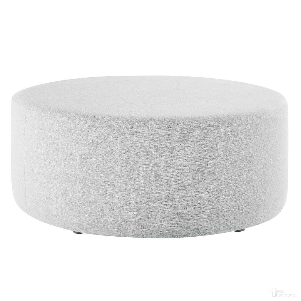 The appearance of Callum 38 Inch Woven Heathered Fabric Upholstered Large Round Ottoman In Light Gray designed by Modway in the modern / contemporary interior design. This light gray piece of furniture was selected by 1StopBedrooms from Callum Collection to add a touch of cosiness and style into your home. Sku: EEI-6649-HLG. Material: Plywood.