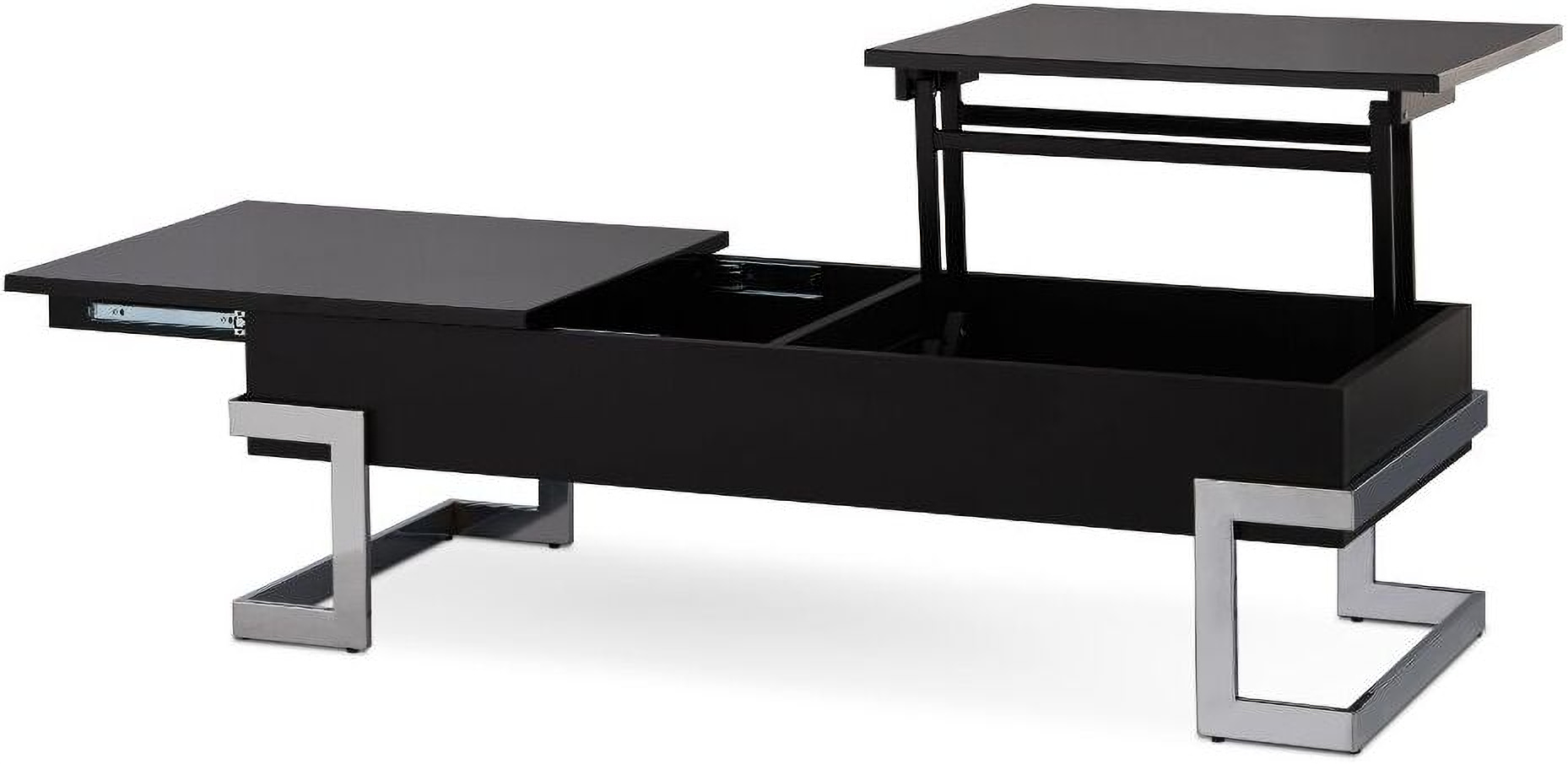 Calnan Black and Chrome Lift Top Coffee Table by ACME | 1StopBedrooms