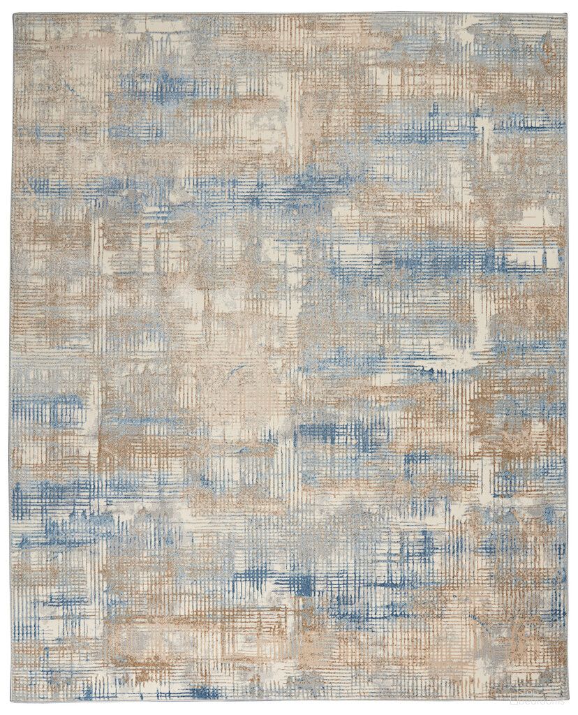 The appearance of Calvin Klein Rush 10' x 14' Indoor Rug In Blue and Beige designed by Nourison in the modern / contemporary interior design. This blue and beige piece of furniture was selected by 1StopBedrooms from Rush Collection to add a touch of cosiness and style into your home. Sku: 99446818867. Material: Polypropylene.