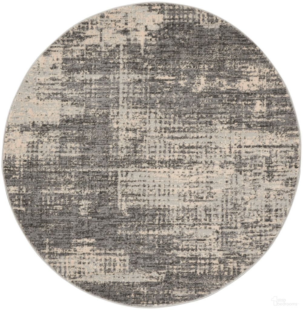 The appearance of Calvin Klein Rush 4' x 4' Round Modern Indoor Rug In Grey and Beige designed by Nourison in the modern / contemporary interior design. This grey and beige piece of furniture was selected by 1StopBedrooms from Rush Collection to add a touch of cosiness and style into your home. Sku: 99446819185. Material: Polypropylene.
