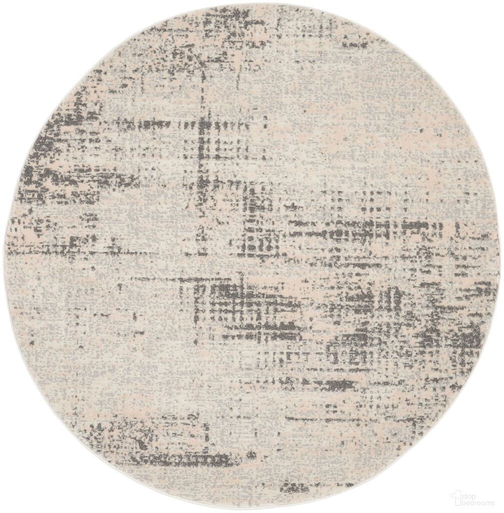 Calvin Klein Rush 4' x 4' Round Indoor Rug In Ivory Beige