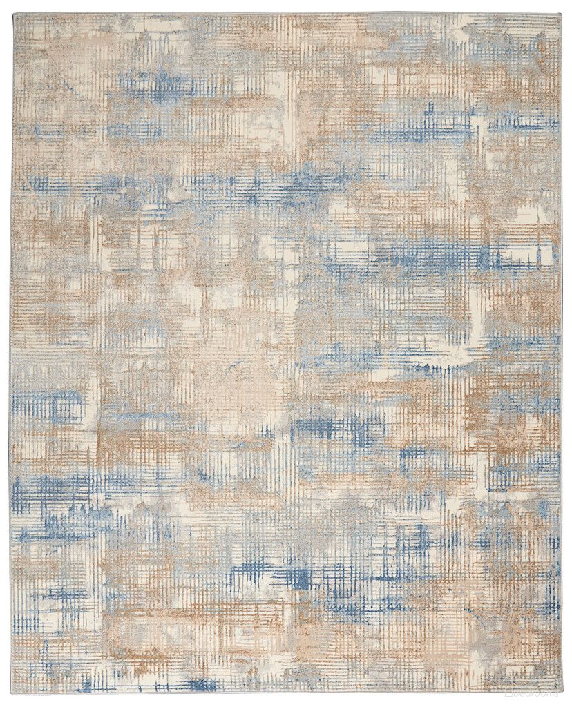 Calvin Klein Rush 9' x 12' Indoor Rug In Blue and Beige
