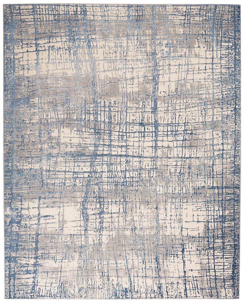 The appearance of Calvin Klein Rush 9' x 12' Indoor Rug In Ivory Blue designed by Nourison in the modern / contemporary interior design. This ivory blue piece of furniture was selected by 1StopBedrooms from Rush Collection to add a touch of cosiness and style into your home. Sku: 99446818478. Material: Polypropylene.