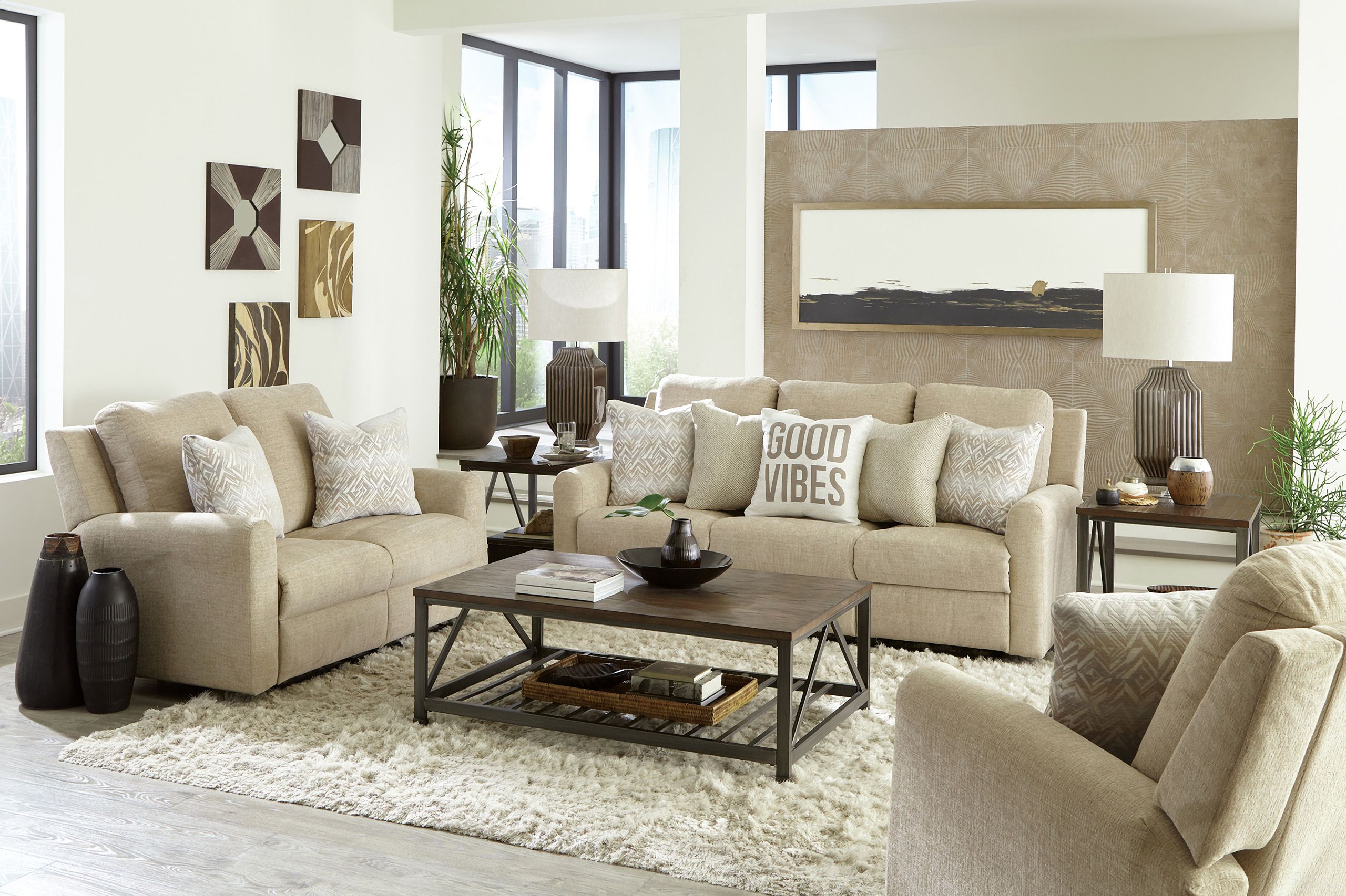 The appearance of Calvin Power Reclining Living Room Set In Putty designed by Catnapper in the traditional interior design. This putty piece of furniture was selected by 1StopBedrooms from Calvin Collection to add a touch of cosiness and style into your home. Sku: 61631189426236426;61632189426236426. Material: Fabric.