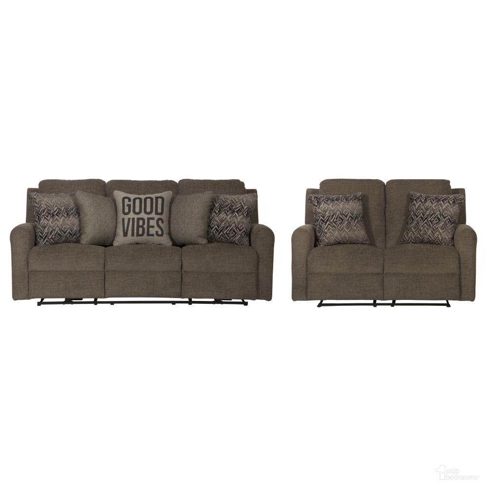 The appearance of Calvin Reclining Living Room Set In Otter designed by Catnapper in the traditional interior design. This otter piece of furniture was selected by 1StopBedrooms from Calvin Collection to add a touch of cosiness and style into your home. Sku: 1631189419236448;1632189419236448. Material: Fabric.