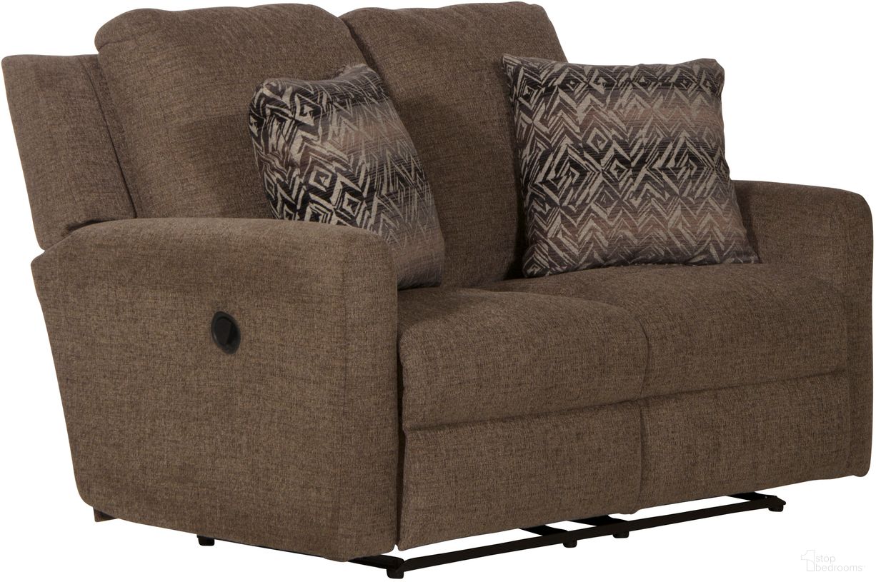 The appearance of Calvin Reclining Loveseat In Otter designed by Catnapper in the traditional interior design. This otter piece of furniture  was selected by 1StopBedrooms from Calvin Collection to add a touch of cosiness and style into your home. Sku: 1632189419236448. Material: Fabric.