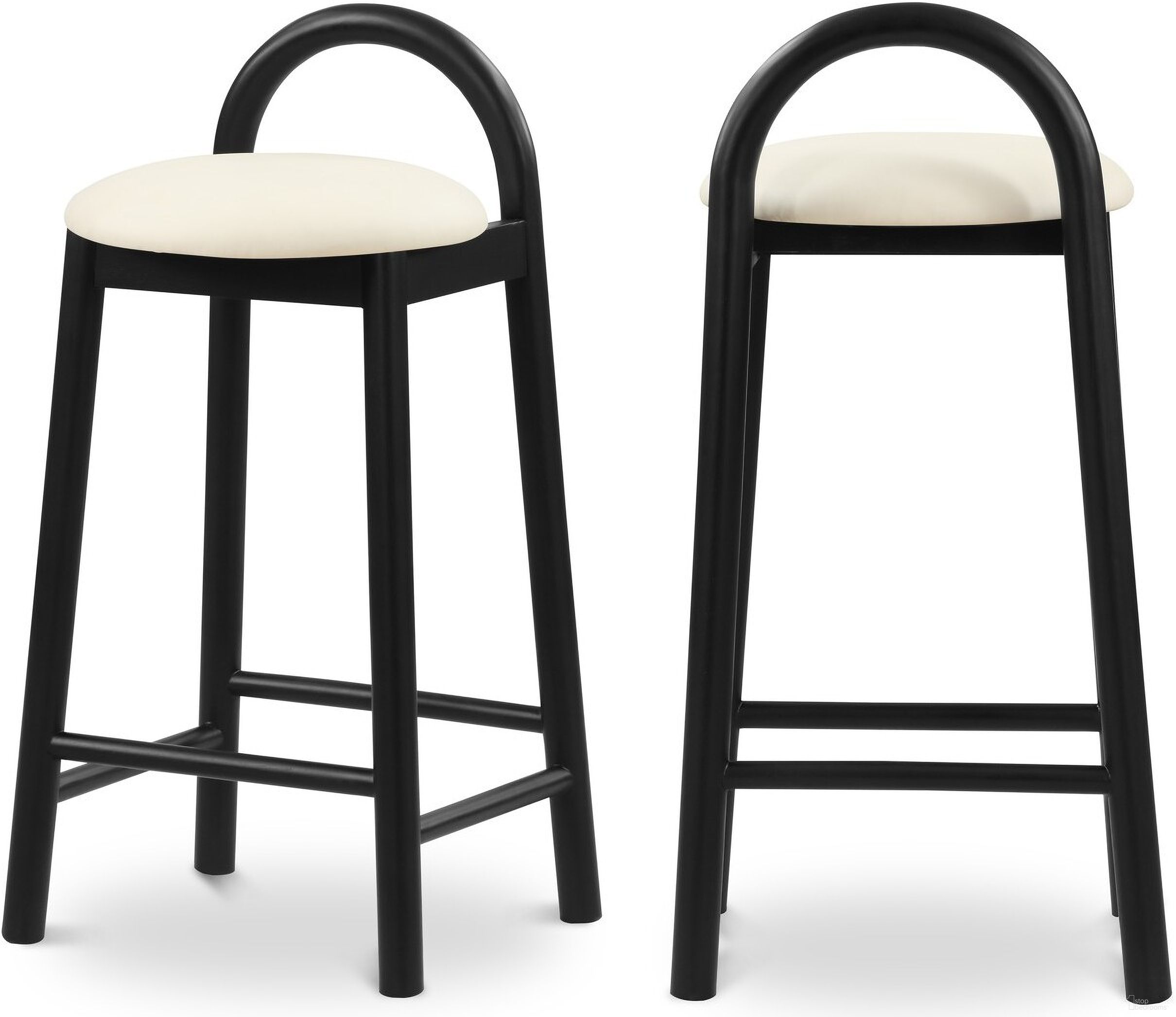 The appearance of Calvin Vegan Leather Stool In Cream/Black designed by Meridian in the transitional interior design. This cream piece of furniture was selected by 1StopBedrooms from Calvin Collection to add a touch of cosiness and style into your home. Sku: 476Cream-C. Material: Wood.