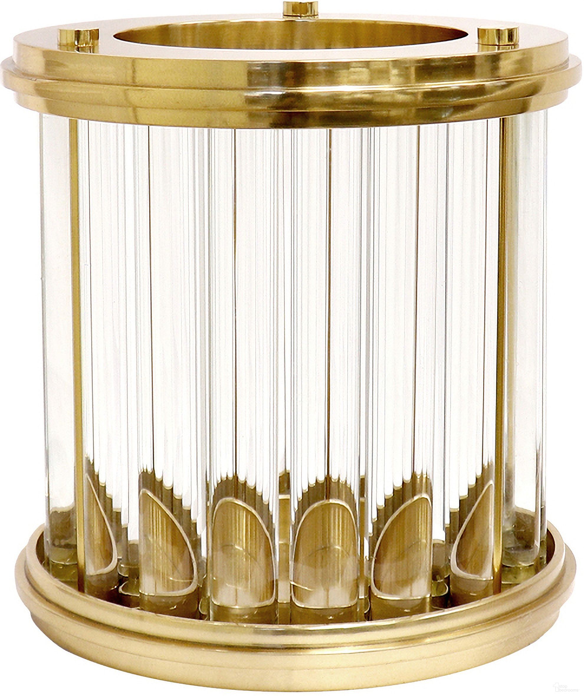The appearance of Calypso Lucite and Stainless Steel Hurricane In Clear and Gold designed by Pasargad Home in the modern / contemporary interior design. This clear/gold piece of furniture  was selected by 1StopBedrooms from Beacon Collection to add a touch of cosiness and style into your home. Sku: PSAC-100S. Material: Lucite.