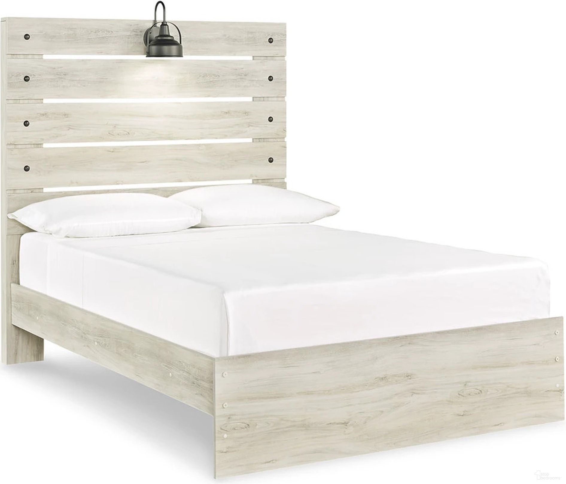The appearance of Cambeck Whitewash Full Panel Bed designed by Signature Design by Ashley in the transitional interior design. This white wash piece of furniture was selected by 1StopBedrooms from Cambeck Collection to add a touch of cosiness and style into your home. Sku: B192-84;B192-86;B192-87. Bed Type: Panel Bed. Material: Wood. Bed Size: Full.