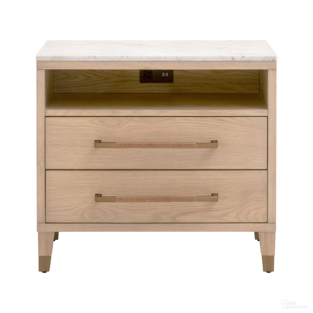 The appearance of Bronze Bay Cambria 2 Drawer Nightstand In Natural Oak designed by Essentials For Living in the transitional interior design. This natural oak piece of furniture was selected by 1StopBedrooms from Bronze Bay Collection to add a touch of cosiness and style into your home. Sku: 5250.NAT-OAK/BIA. Material: Oak Wood.