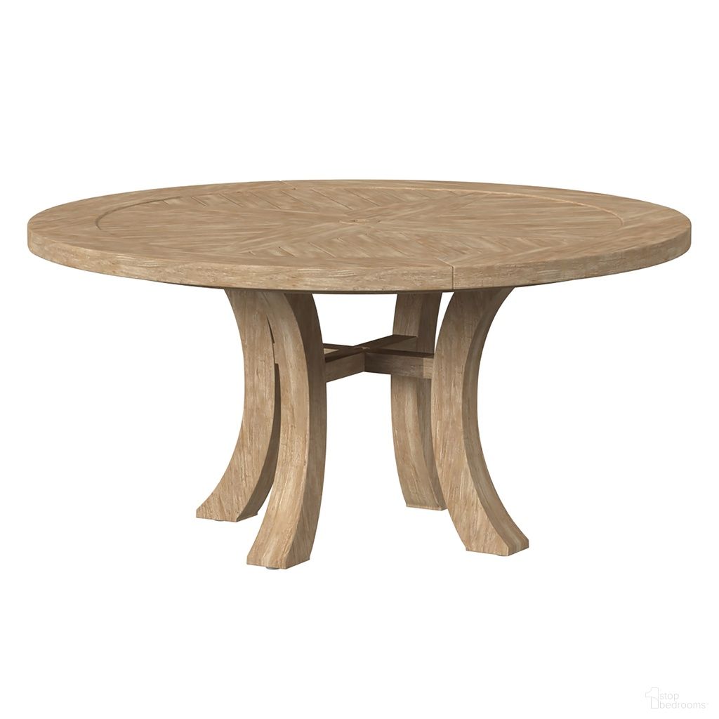The appearance of Cambria 60" Round Dining Table in Light Wood designed by Sunset West in the transitional interior design. This light wood piece of furniture  was selected by 1StopBedrooms from Cambria Collection to add a touch of cosiness and style into your home. Sku: SW5801-RDT60. Material: Teak.