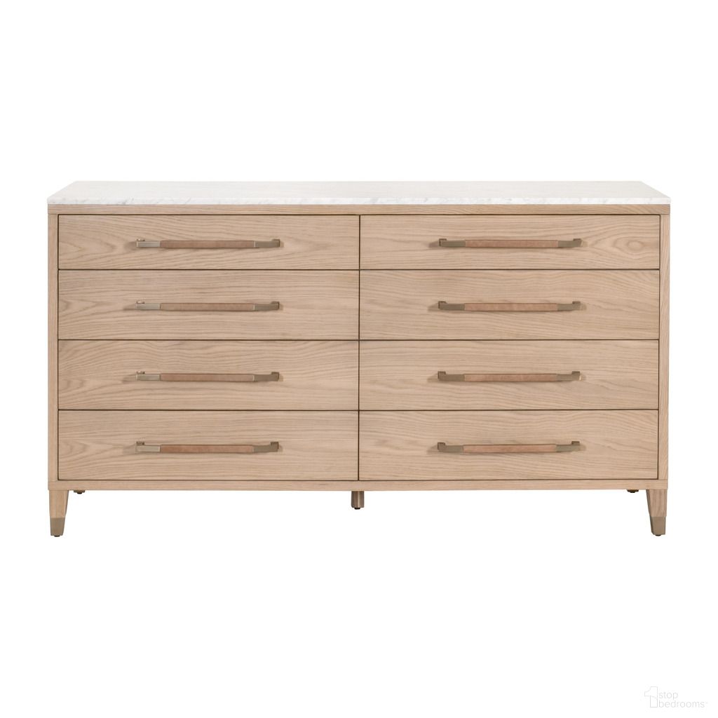 The appearance of Bronze Bay Cambria 8 Drawer Double Dresser In Natural Oak designed by Essentials For Living in the transitional interior design. This natural oak piece of furniture was selected by 1StopBedrooms from Bronze Bay Collection to add a touch of cosiness and style into your home. Sku: 5252.NAT-OAK/BIA. Material: Oak Wood.