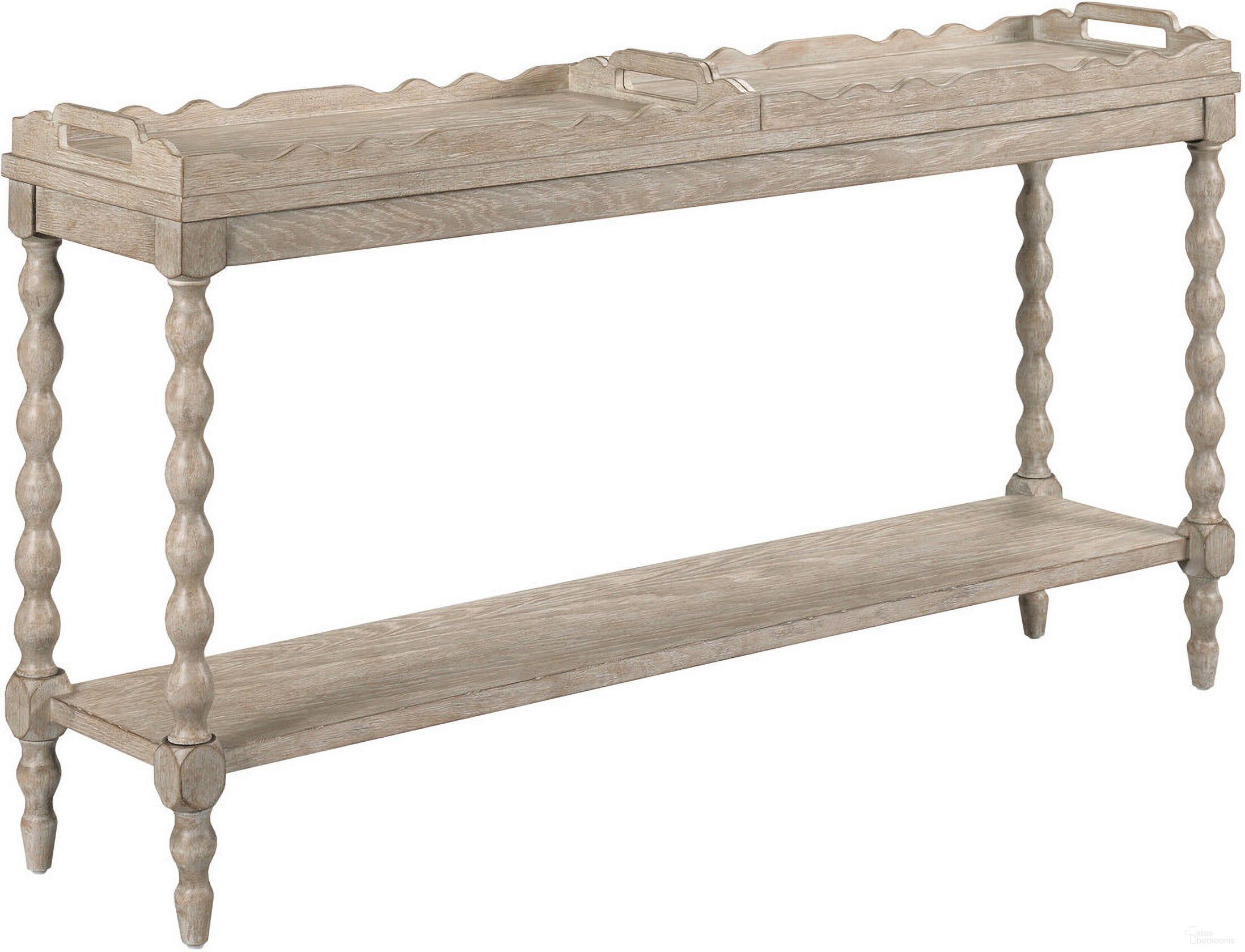 The appearance of Batiste Console Table In Breve designed by American Drew in the transitional interior design. This breve piece of furniture was selected by 1StopBedrooms from Cambric Collection to add a touch of cosiness and style into your home. Sku: 309-926B. Material: Wood.
