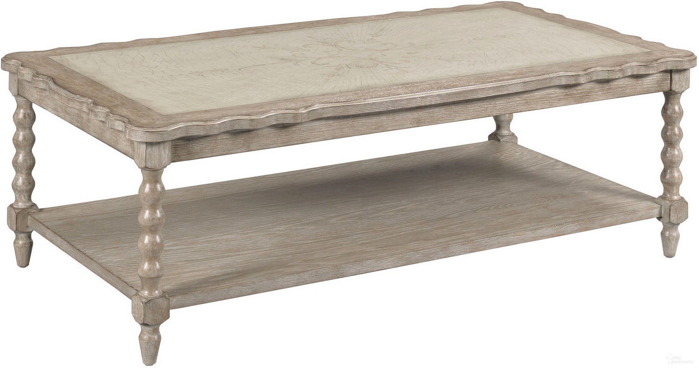 The appearance of Batiste Rect Coffee Table In Breve designed by American Drew in the transitional interior design. This breve piece of furniture was selected by 1StopBedrooms from Cambric Collection to add a touch of cosiness and style into your home. Sku: 309-910B. Material: Wood.
