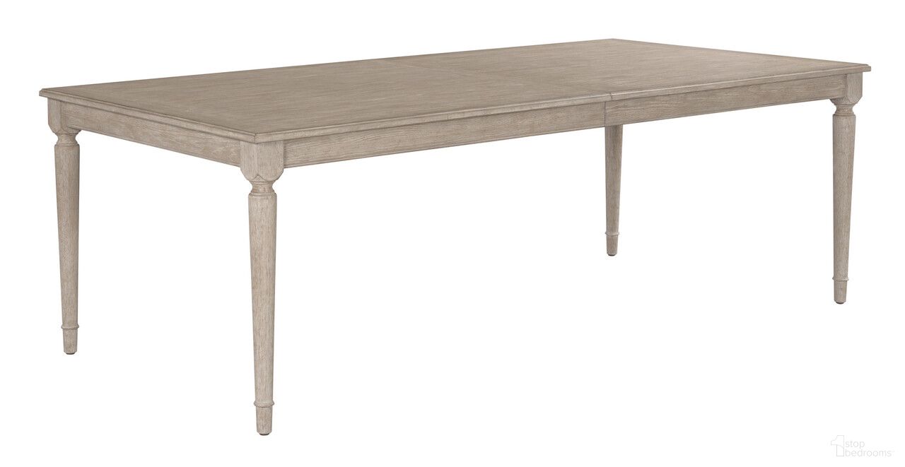 The appearance of Rectangular Leg Table In Breve designed by American Drew in the transitional interior design. This breve piece of furniture was selected by 1StopBedrooms from Cambric Collection to add a touch of cosiness and style into your home. Sku: 309-744B. Table Base Style: Legs. Material: Wood. Table Top Shape: Rectangular. Size: 43" x 92".