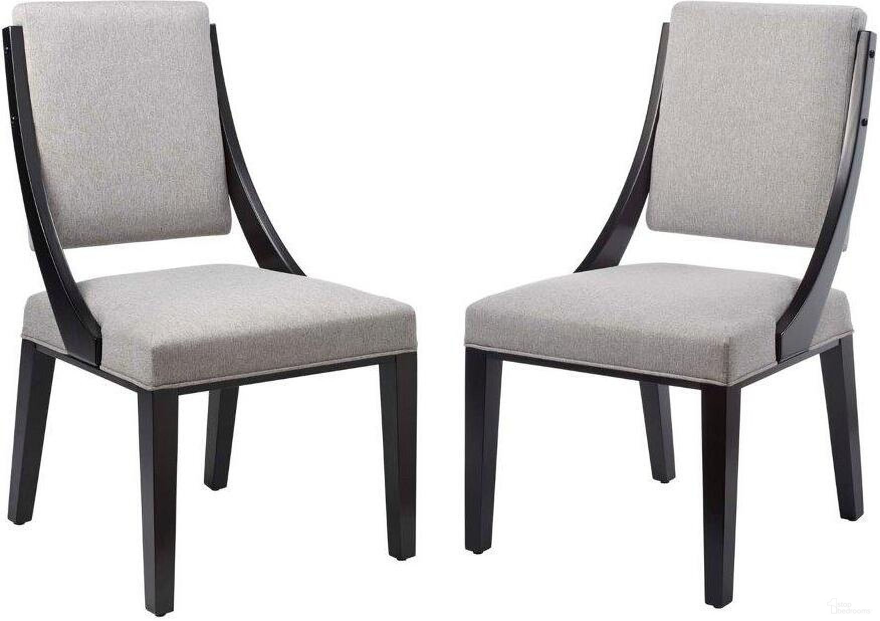 Cambridge Light Gray Upholstered Fabric Dining Chairs - Set Of 2