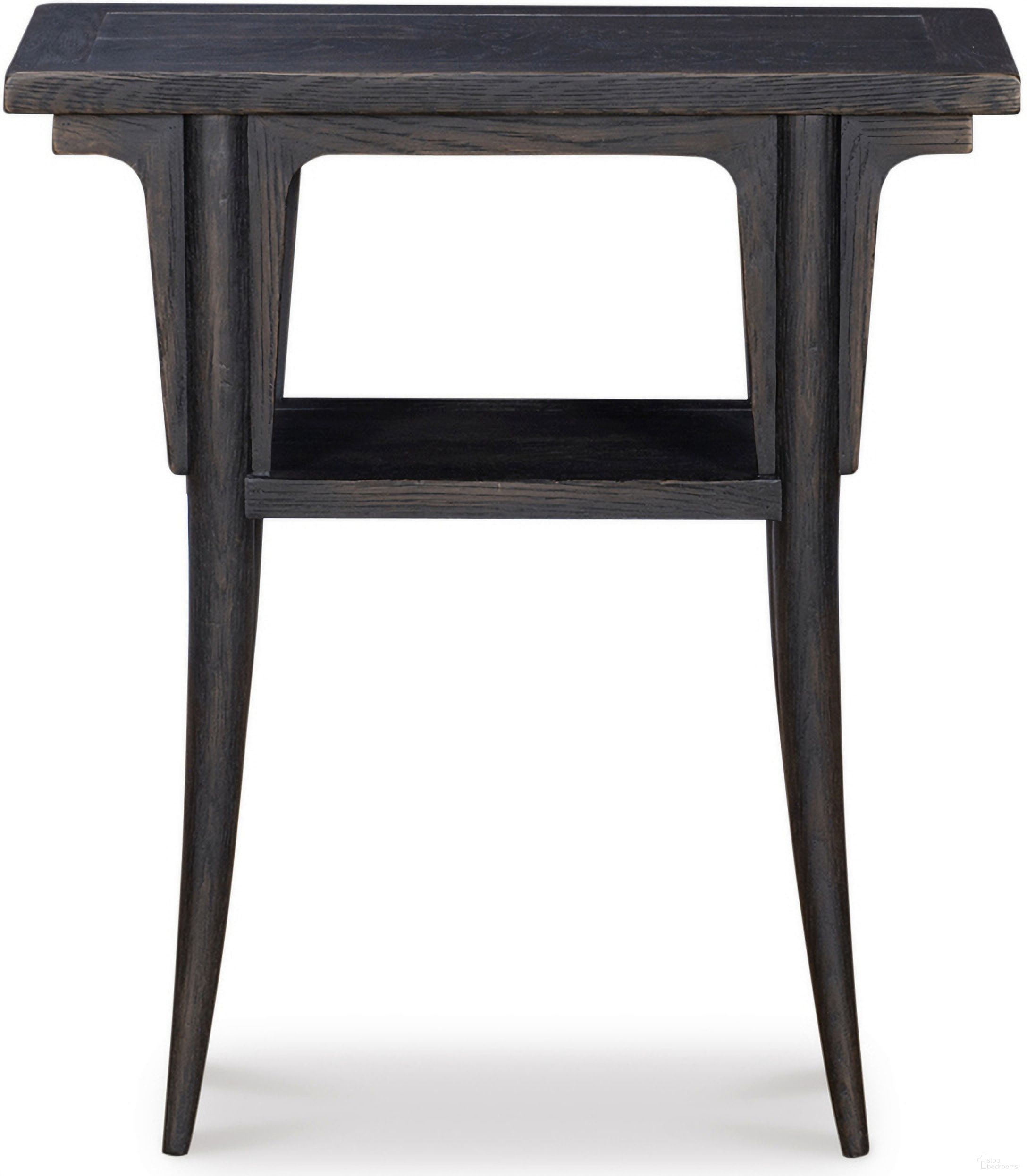 The appearance of Camden Albert Accent Table In Rustic Black designed by Century Furniture in the traditional interior design. This rustic black piece of furniture was selected by 1StopBedrooms from Camden Collection to add a touch of cosiness and style into your home. Sku: B2B-624. Material: Oak Veneer.